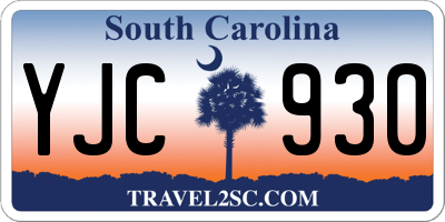 SC license plate YJC930