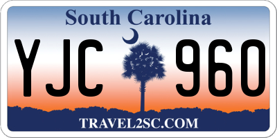 SC license plate YJC960
