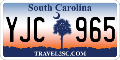 SC license plate YJC965