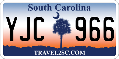 SC license plate YJC966