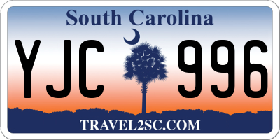 SC license plate YJC996