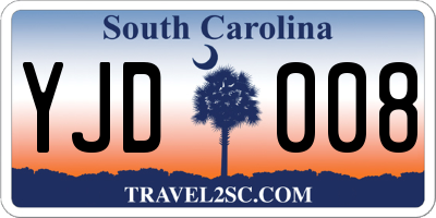 SC license plate YJD008