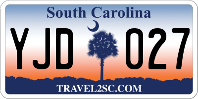 SC license plate YJD027