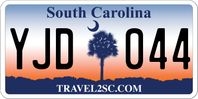 SC license plate YJD044