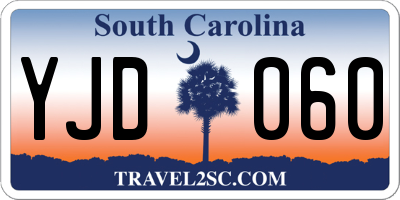 SC license plate YJD060