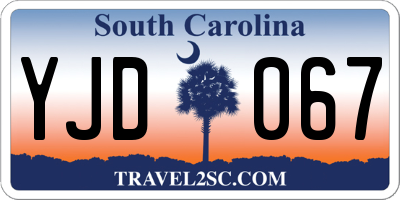 SC license plate YJD067