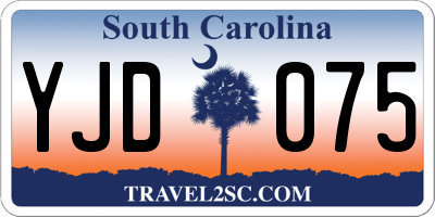 SC license plate YJD075