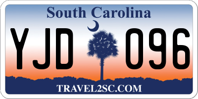 SC license plate YJD096