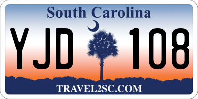 SC license plate YJD108