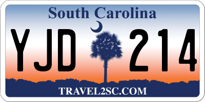 SC license plate YJD214