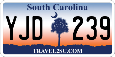 SC license plate YJD239