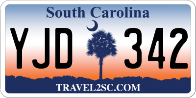 SC license plate YJD342