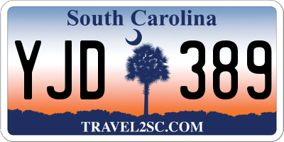 SC license plate YJD389