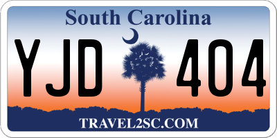 SC license plate YJD404