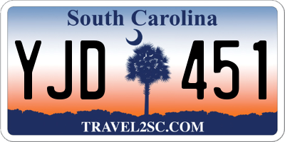 SC license plate YJD451