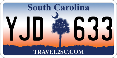 SC license plate YJD633