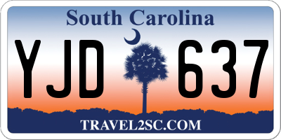 SC license plate YJD637