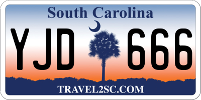 SC license plate YJD666