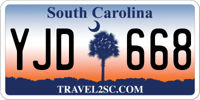 SC license plate YJD668