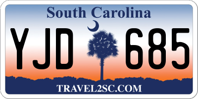 SC license plate YJD685
