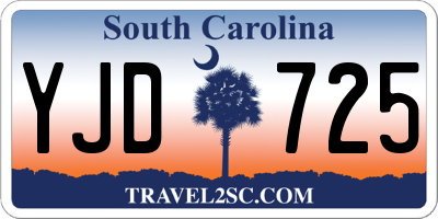 SC license plate YJD725