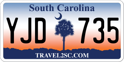 SC license plate YJD735