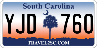 SC license plate YJD760