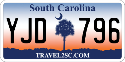 SC license plate YJD796
