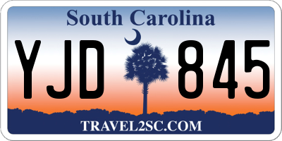 SC license plate YJD845