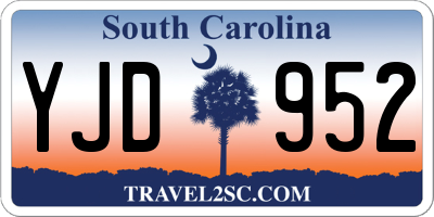 SC license plate YJD952