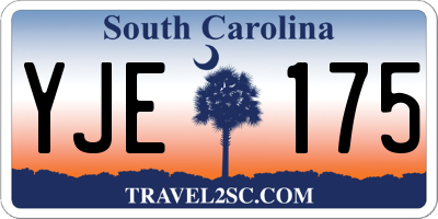 SC license plate YJE175