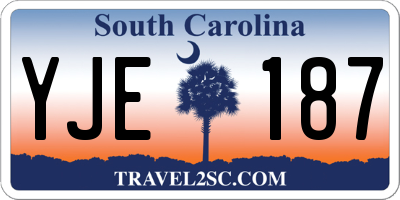 SC license plate YJE187