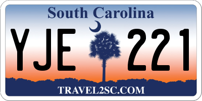 SC license plate YJE221