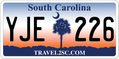 SC license plate YJE226