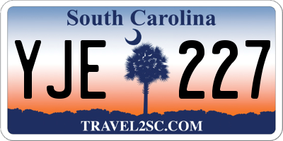 SC license plate YJE227