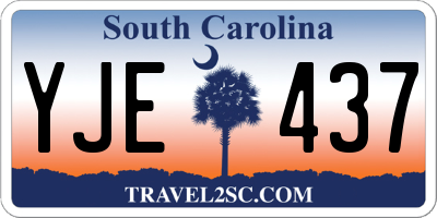 SC license plate YJE437