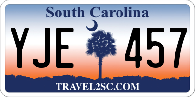 SC license plate YJE457