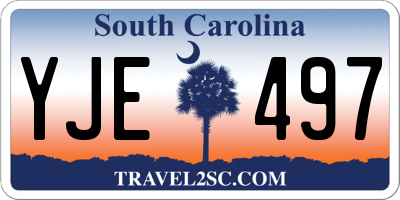 SC license plate YJE497