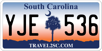 SC license plate YJE536