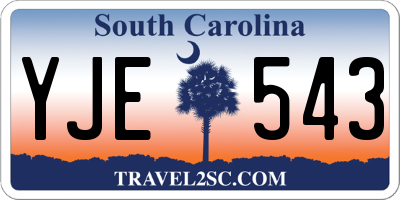 SC license plate YJE543