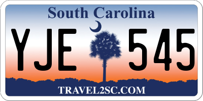 SC license plate YJE545