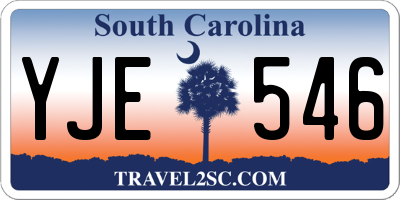 SC license plate YJE546