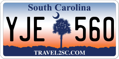 SC license plate YJE560