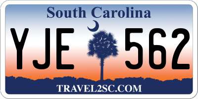 SC license plate YJE562