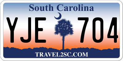 SC license plate YJE704