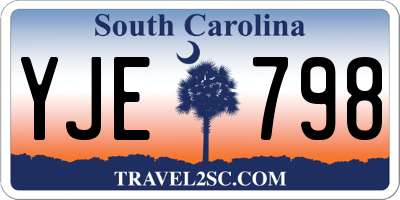 SC license plate YJE798