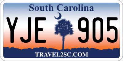 SC license plate YJE905