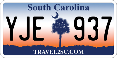 SC license plate YJE937