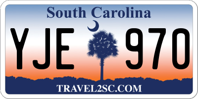 SC license plate YJE970