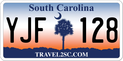 SC license plate YJF128